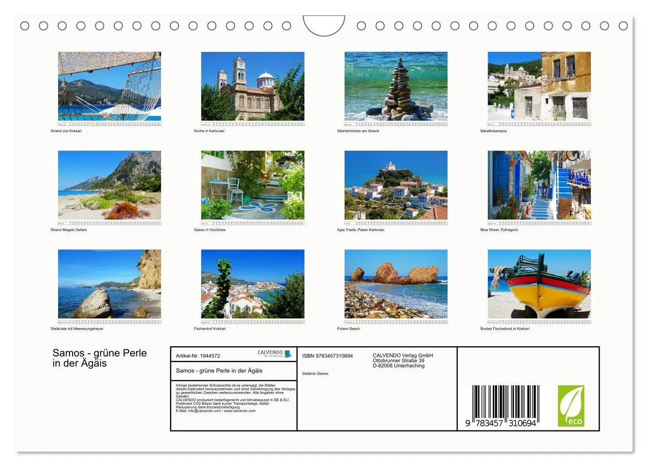 Bild: 9783457310694 | Samos - grüne Perle in der Ägäis (Wandkalender 2026 DIN A4 quer),...