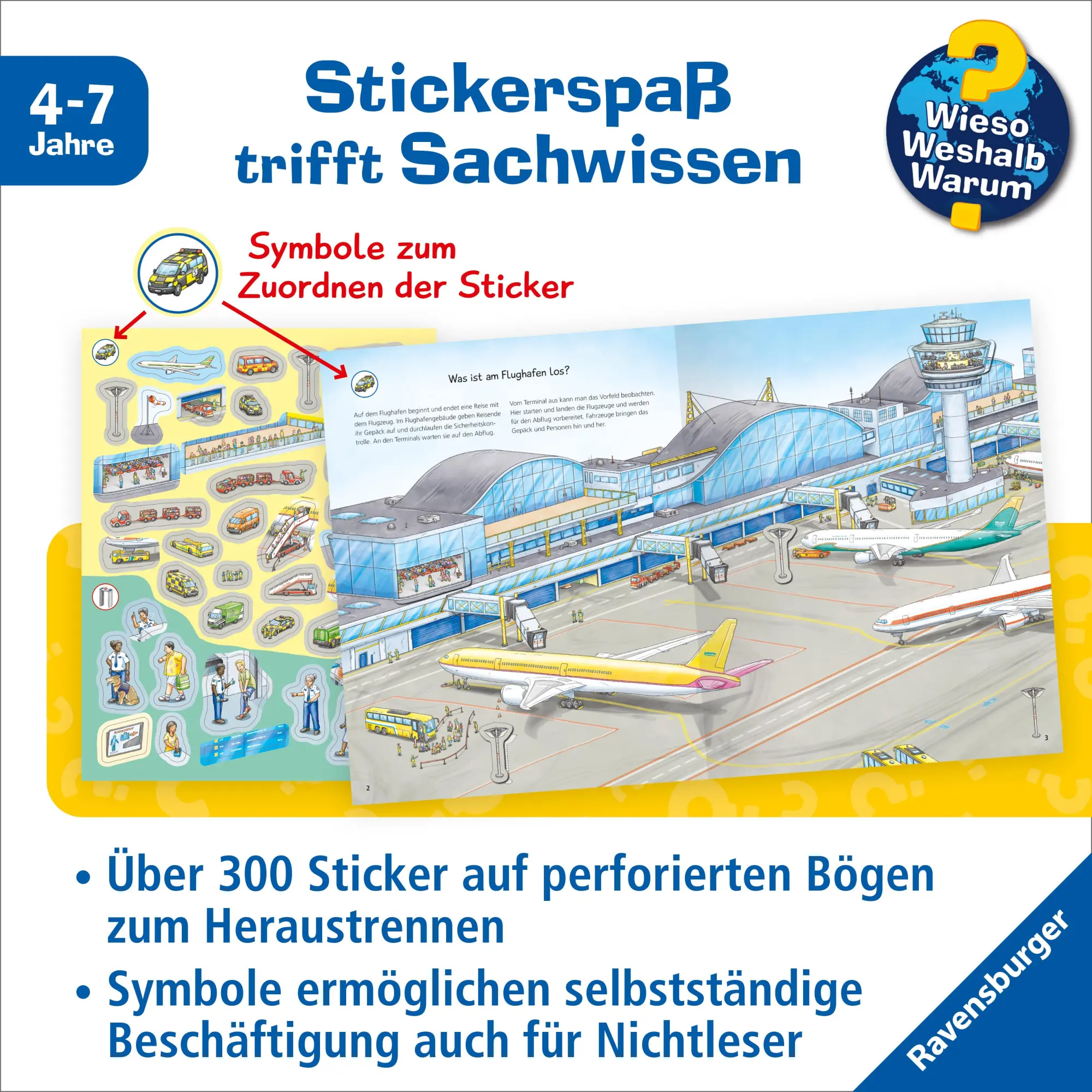 Bild: 9783473600694 | Wieso? Weshalb? Warum? Stickerheft - Flugzeuge | Oliver Kockmann