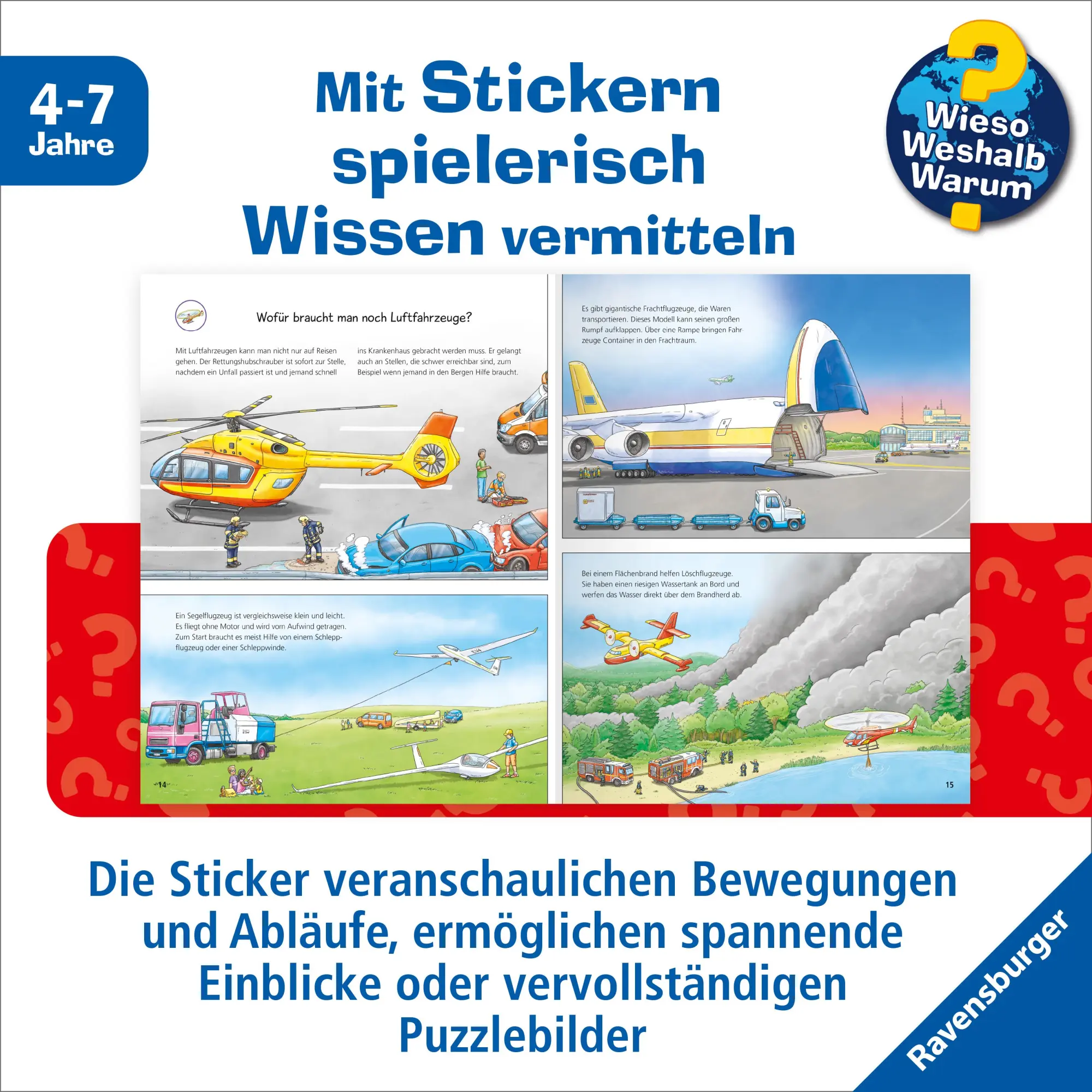 Bild: 9783473600694 | Wieso? Weshalb? Warum? Stickerheft - Flugzeuge | Oliver Kockmann