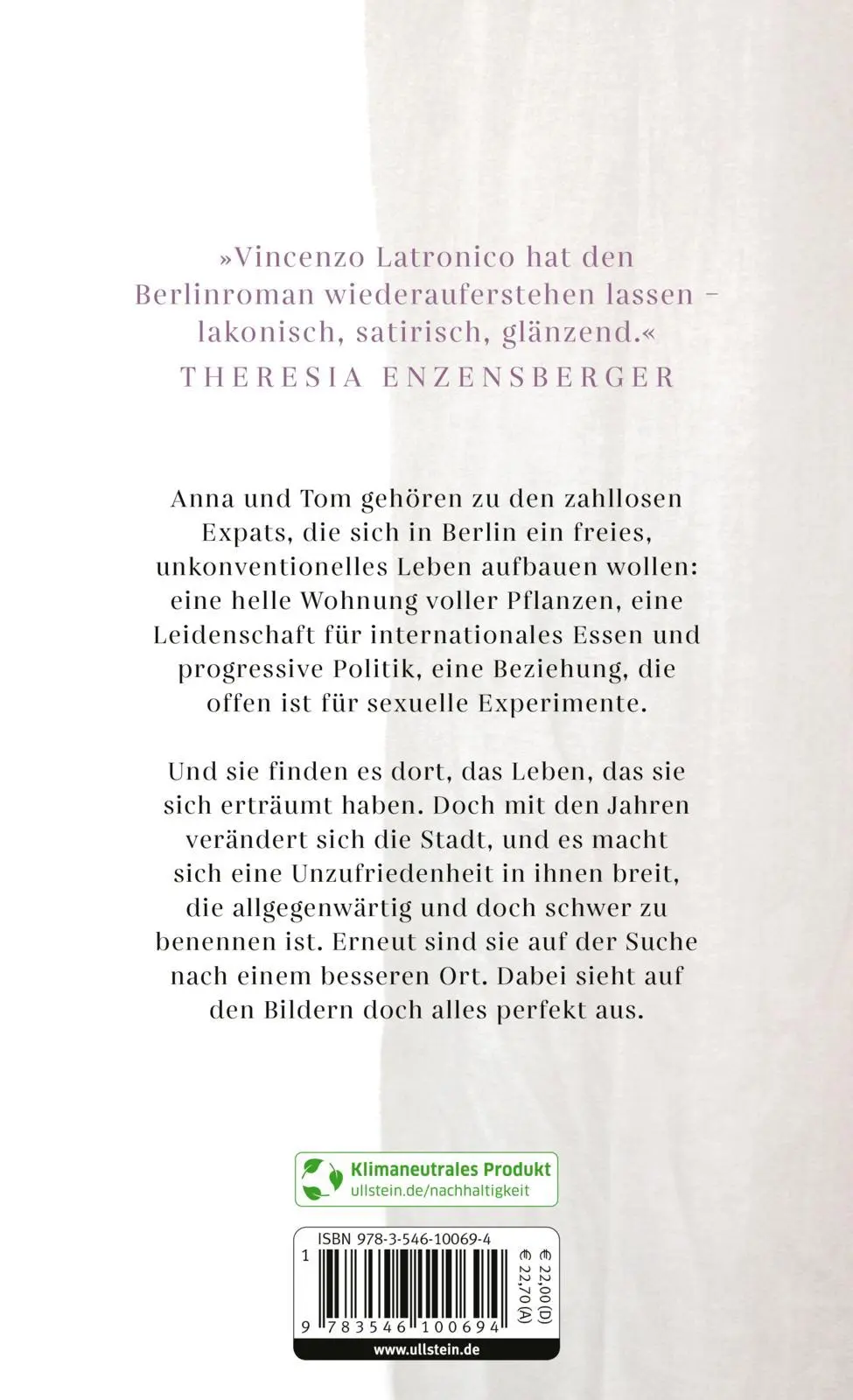 Rückseite: 9783546100694 | Die Perfektionen | Vincenzo Latronico | Buch | 128 S. | Deutsch | 2023