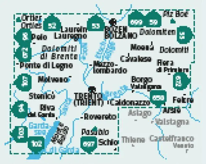 Bild: 9783991540694 | KOMPASS Wanderkarten-Set 683 Trentino (3 Karten) 1:50.000 | 3 Bde/Tle