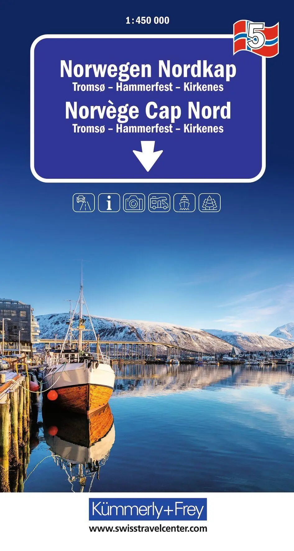 Cover: 9783259300794 | Kümmerly+Frey Regional-Strassenkarte 5 Norwegen Nordkap 1:450.000
