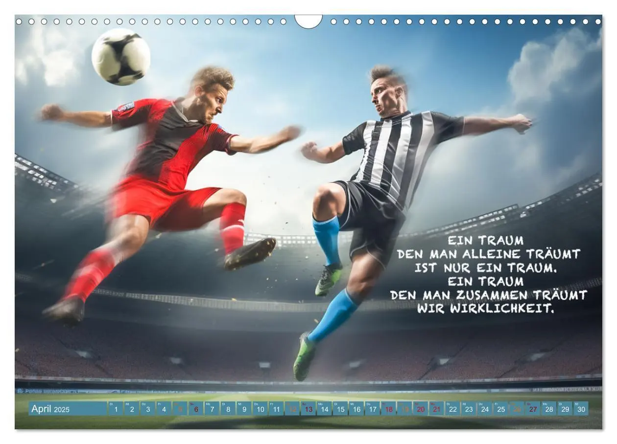 Bild: 9783457160794 | Fußball und tolle Sprüche (Wandkalender 2025 DIN A3 quer), CALVENDO...