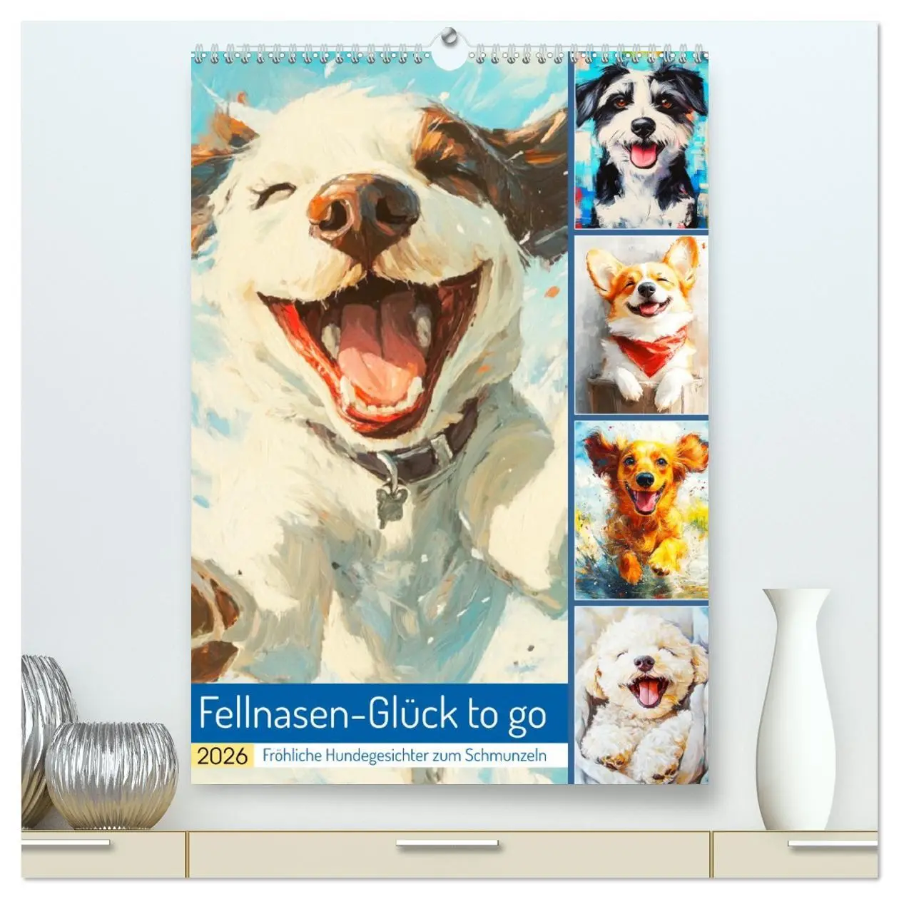 Cover: 9783457300794 | Fellnasen-Glück to go. Fröhliche Hundegesichter zum Schmunzeln...