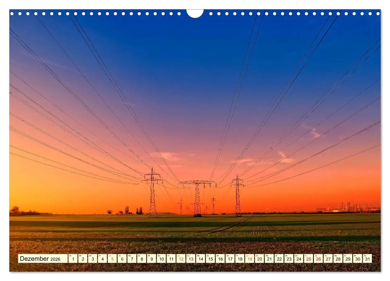 Bild: 9783457920794 | Strommasten - Wege des Stroms (Wandkalender 2026 DIN A3 quer),...