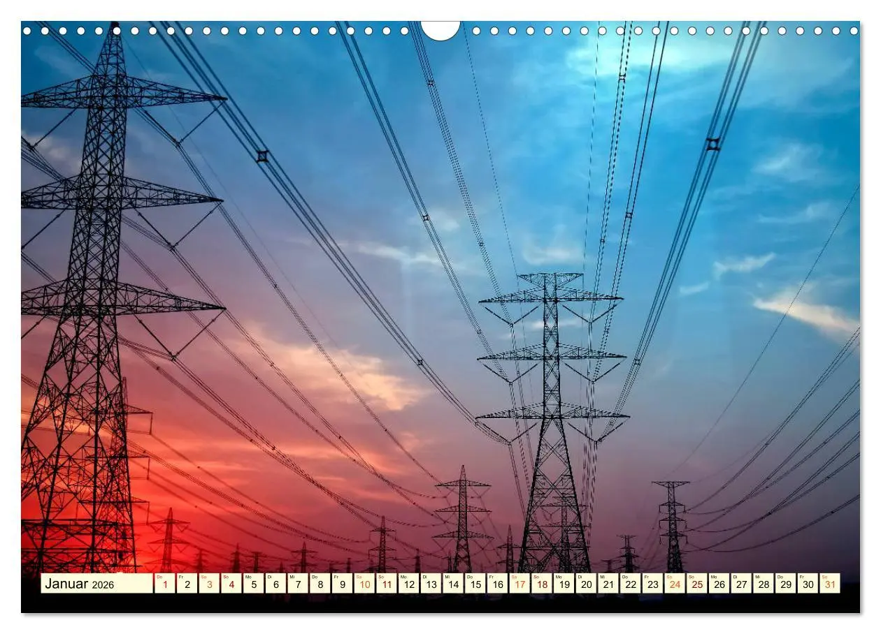 Bild: 9783457920794 | Strommasten - Wege des Stroms (Wandkalender 2026 DIN A3 quer),...