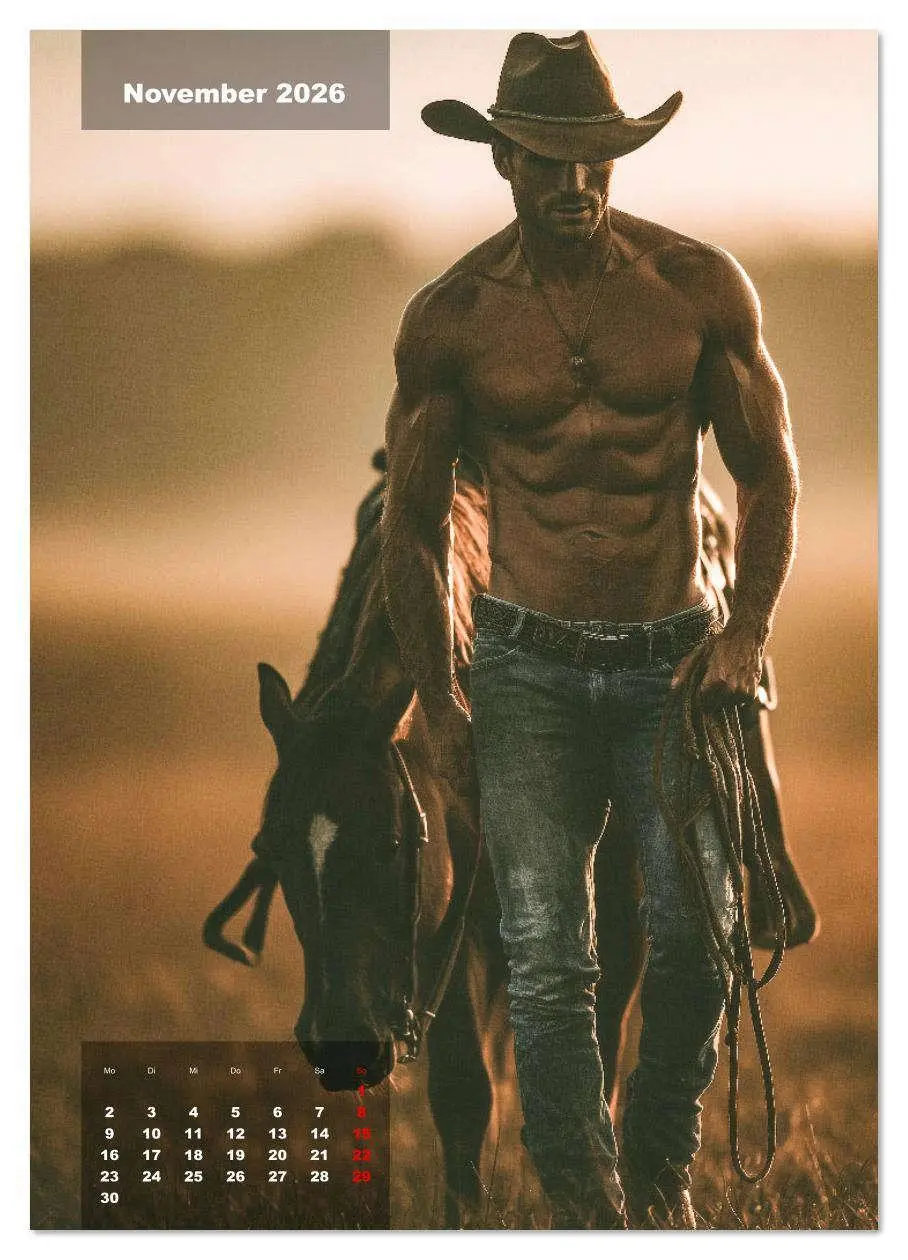 Bild: 9783516630794 | GEILE HENGSTE - Sexy Cowboys mit Ihren Pferden im Männerkalender...