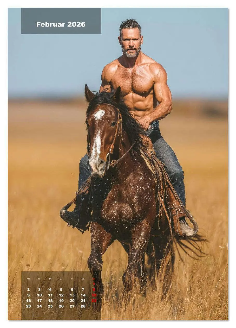 Bild: 9783516630794 | GEILE HENGSTE - Sexy Cowboys mit Ihren Pferden im Männerkalender...