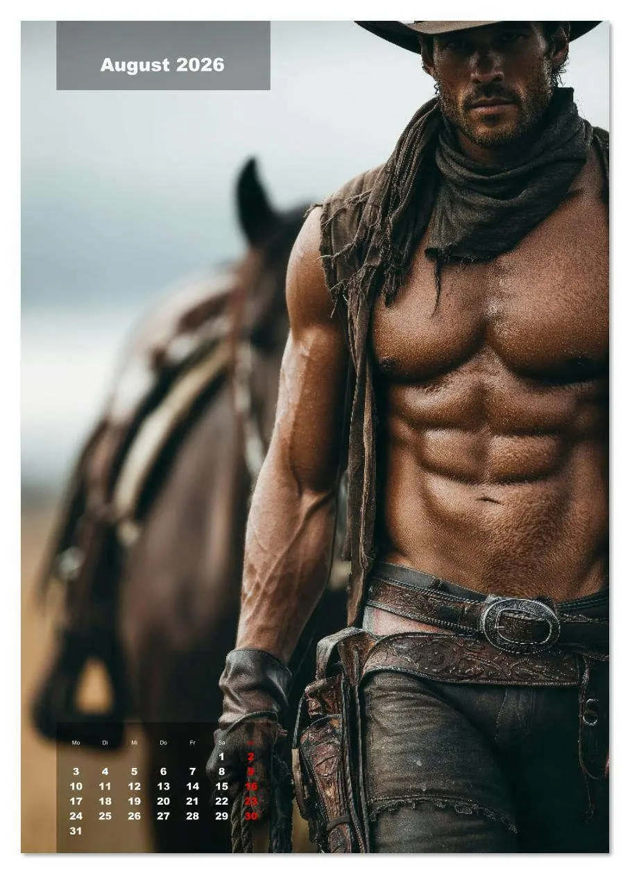 Bild: 9783516630794 | GEILE HENGSTE - Sexy Cowboys mit Ihren Pferden im Männerkalender...