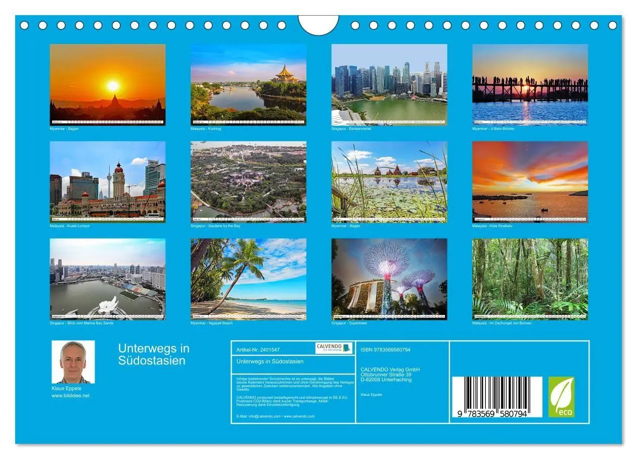 Bild: 9783569580794 | Unterwegs in Südostasien (Wandkalender 2027 DIN A4 quer), CALVENDO...