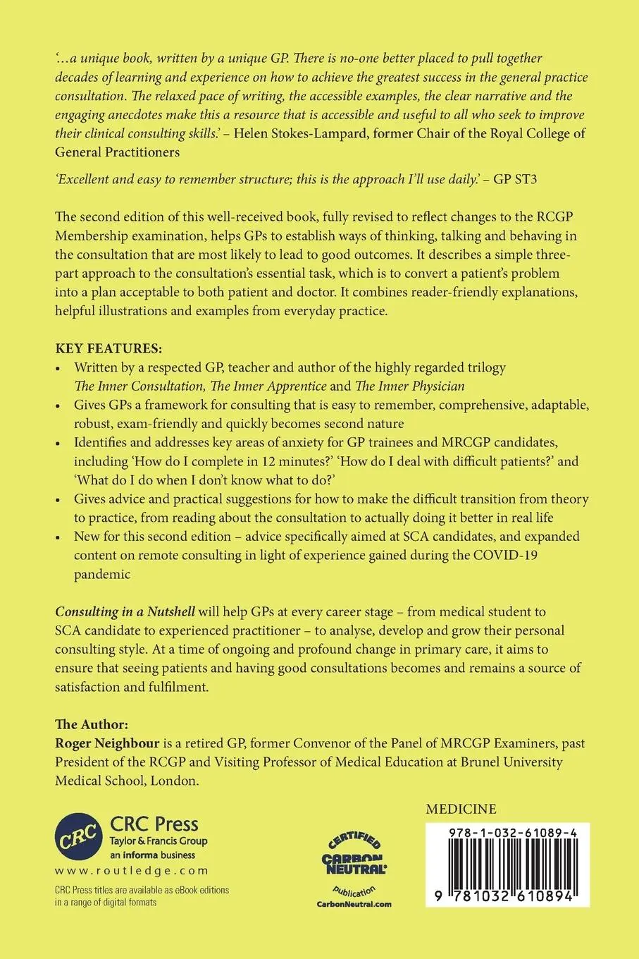 Rückseite: 9781032610894 | Consulting in a Nutshell | Roger Neighbour | Taschenbuch | Englisch
