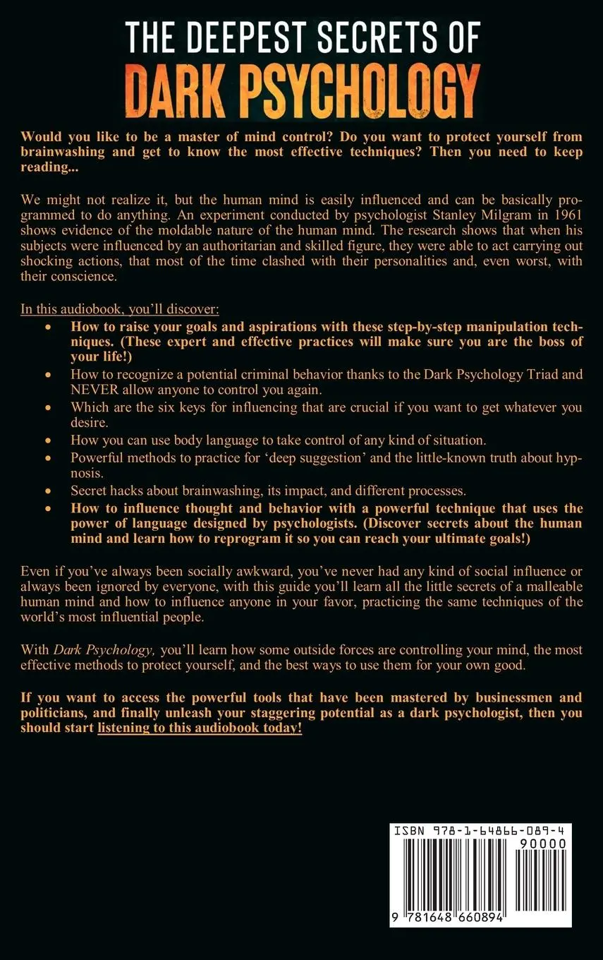 Rückseite: 9781648660894 | The Deepest Secrets of Dark Psychology | Roger C Brink | Buch | 2020