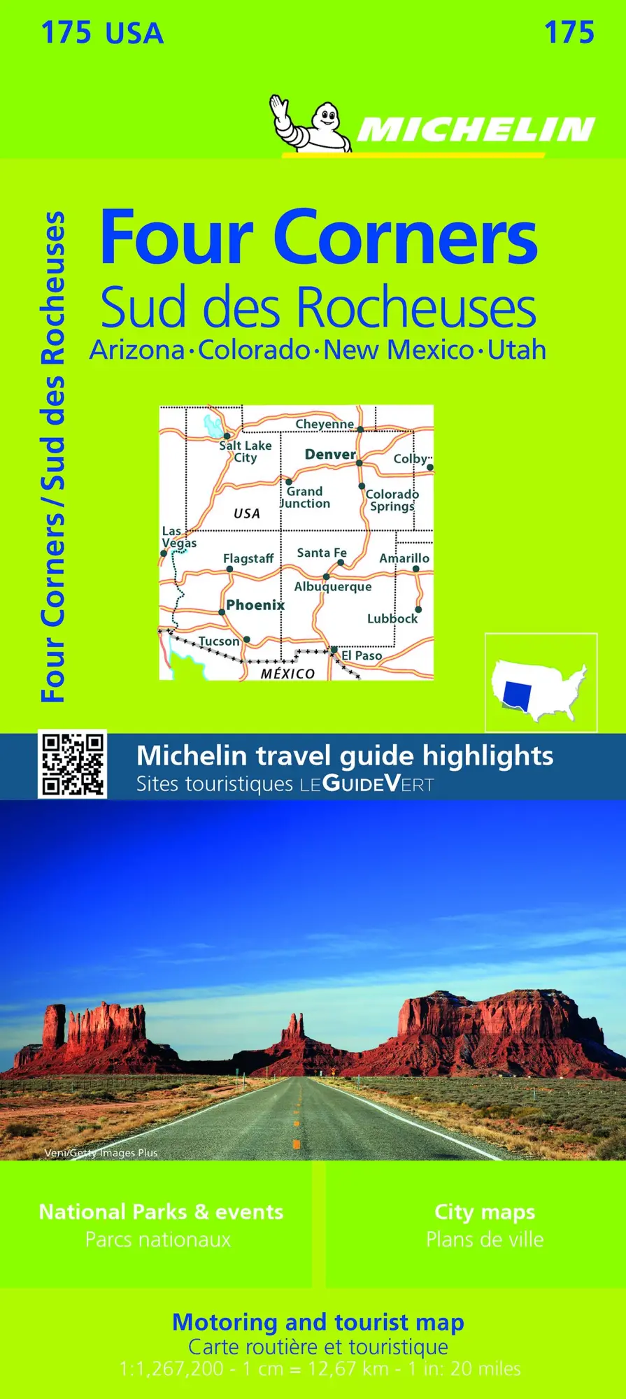 Cover: 9782067190894 | Michelin Four Corners Map | Michelin | (Land-)Karte | Karte/Landkarte