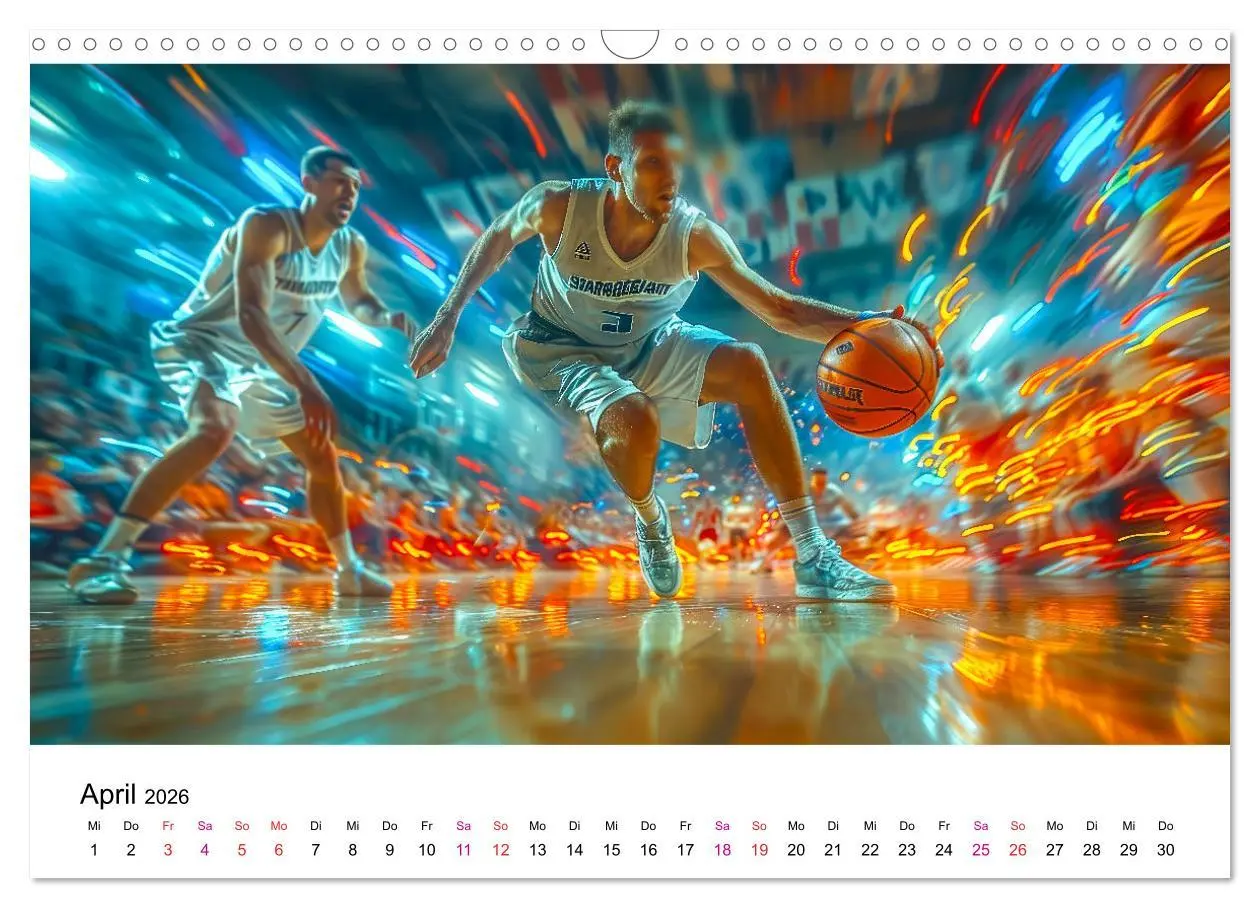 Bild: 9783457390894 | Basketball Erlebnisse (Wandkalender 2026 DIN A3 quer), CALVENDO...