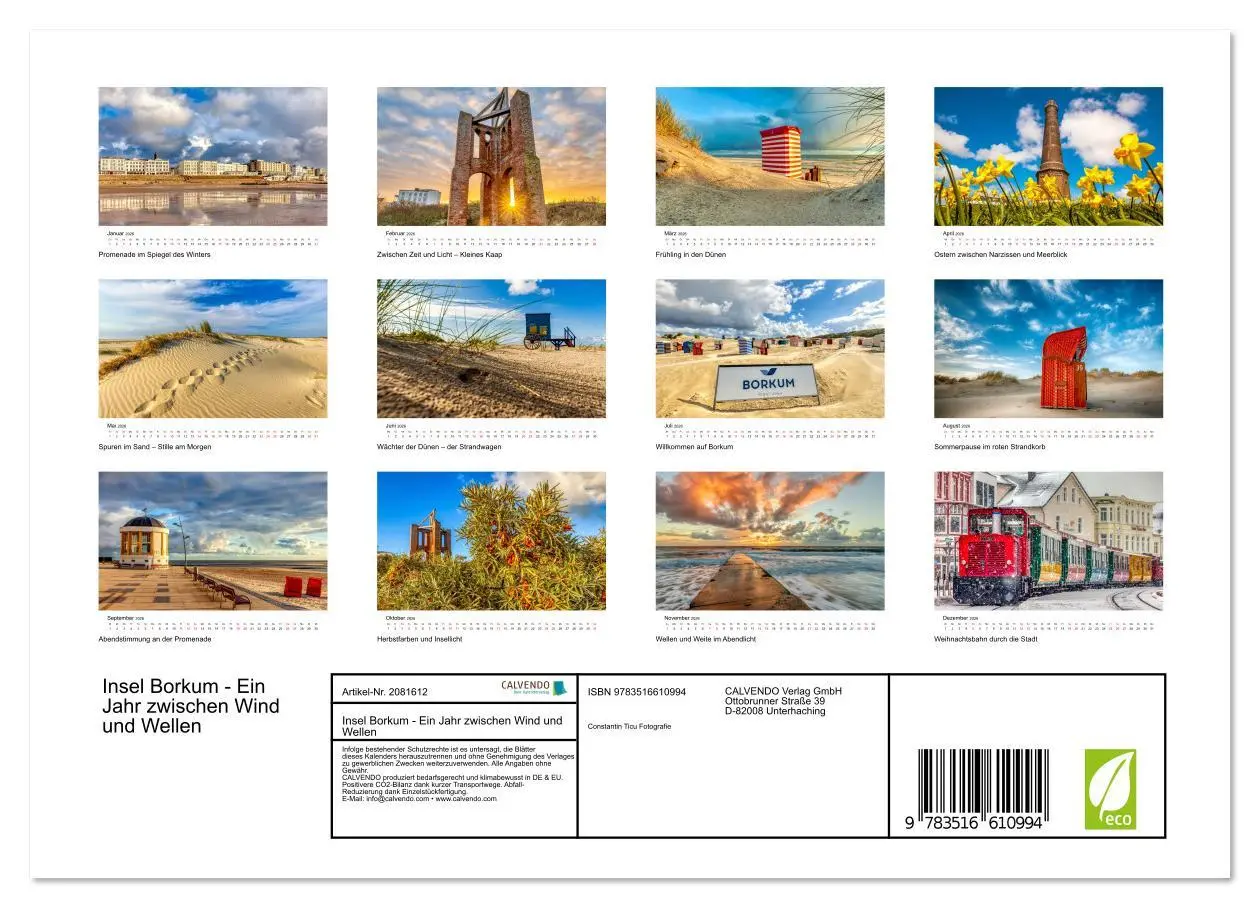 Bild: 9783516610994 | Insel Borkum - Ein Jahr zwischen Wind und Wellen (Wandkalender 2026...