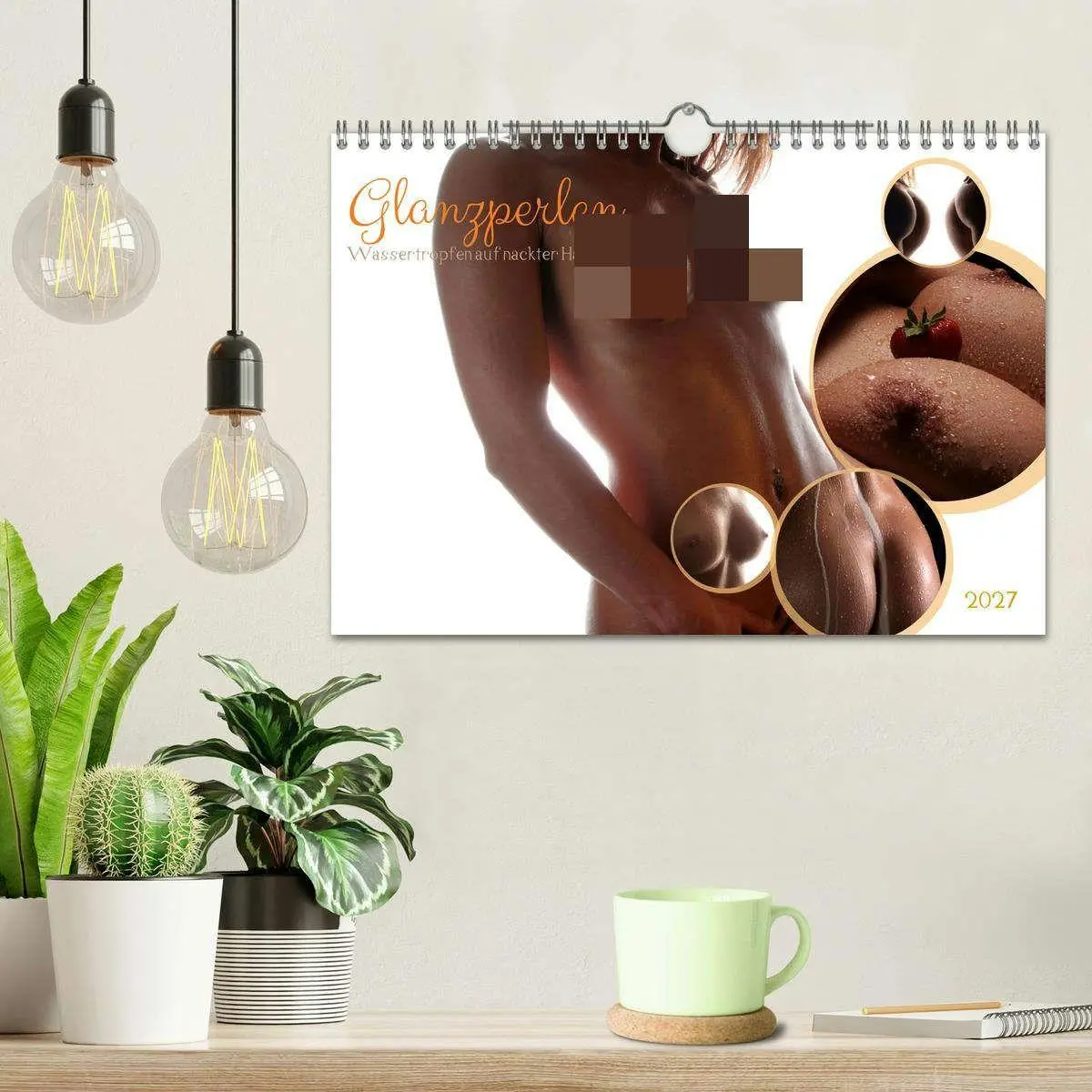 Bild: 9783516780994 | Glanzperlen - Wassertropfen auf nackter Haut (Wandkalender 2027 DIN...