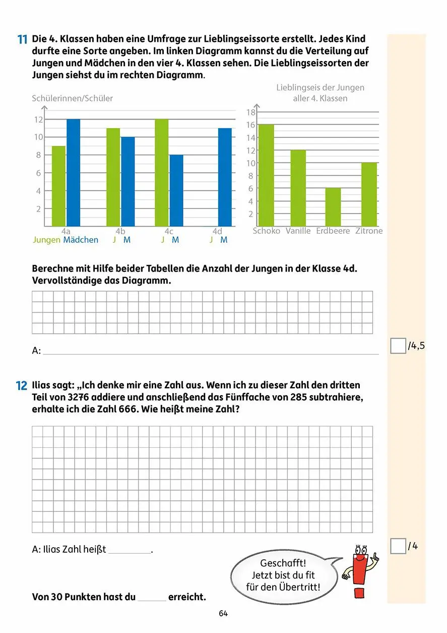 Bild: 9783881000994 | Fit zum Übertritt - Mathe 4. Klasse, A4- Heft | Tina Harder | 96 S.