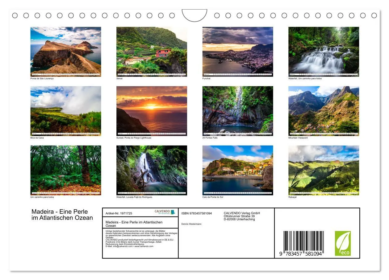 Bild: 9783457581094 | Madeira - Eine Perle im Atlantischen Ozean (Wandkalender 2026 DIN...