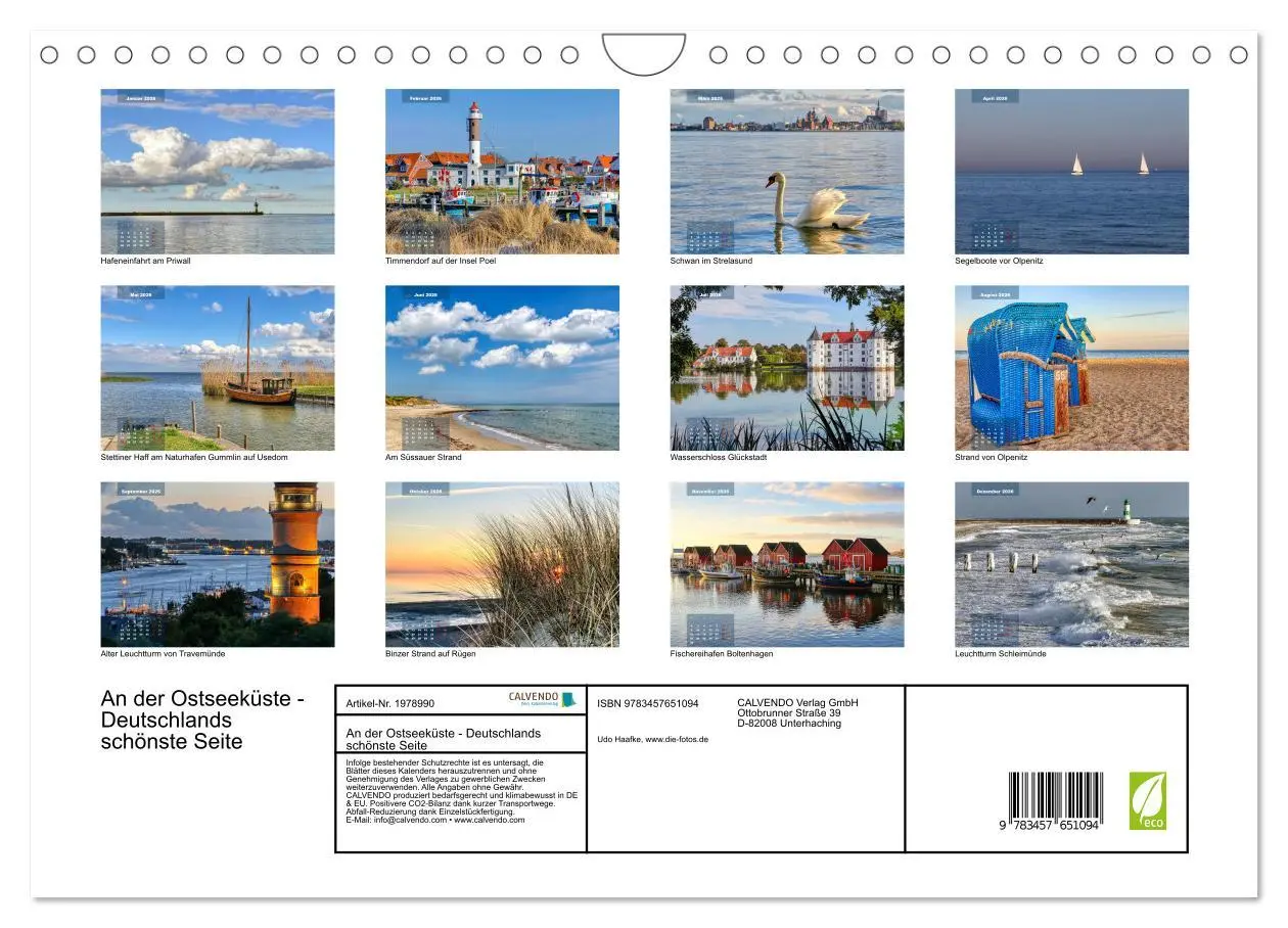 Bild: 9783457651094 | An der Ostseeküste - Deutschlands schönste Seite (Wandkalender 2026...