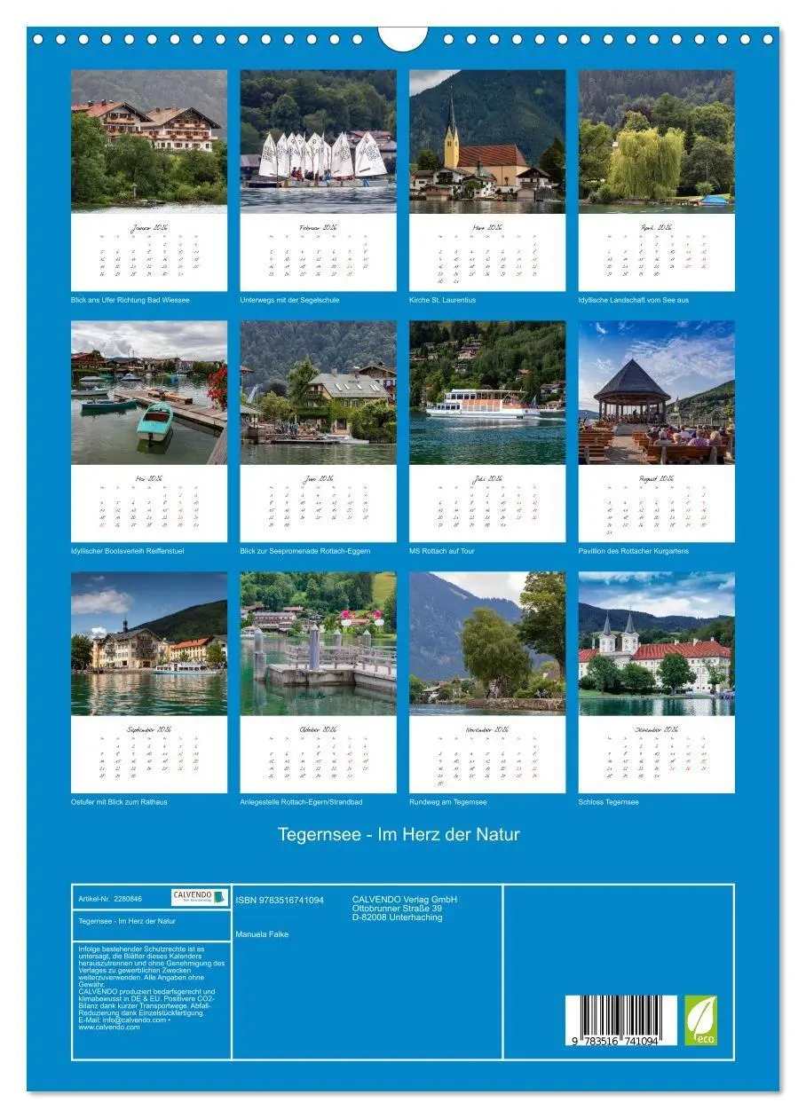 Bild: 9783516741094 | Tegernsee - Im Herz der Natur (Wandkalender 2026 DIN A3 hoch),...