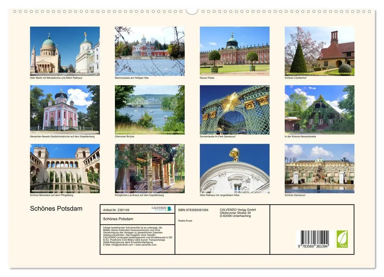 Bild: 9783569381094 | Schönes Potsdam (hochwertiger Premium Wandkalender 2027 DIN A2...