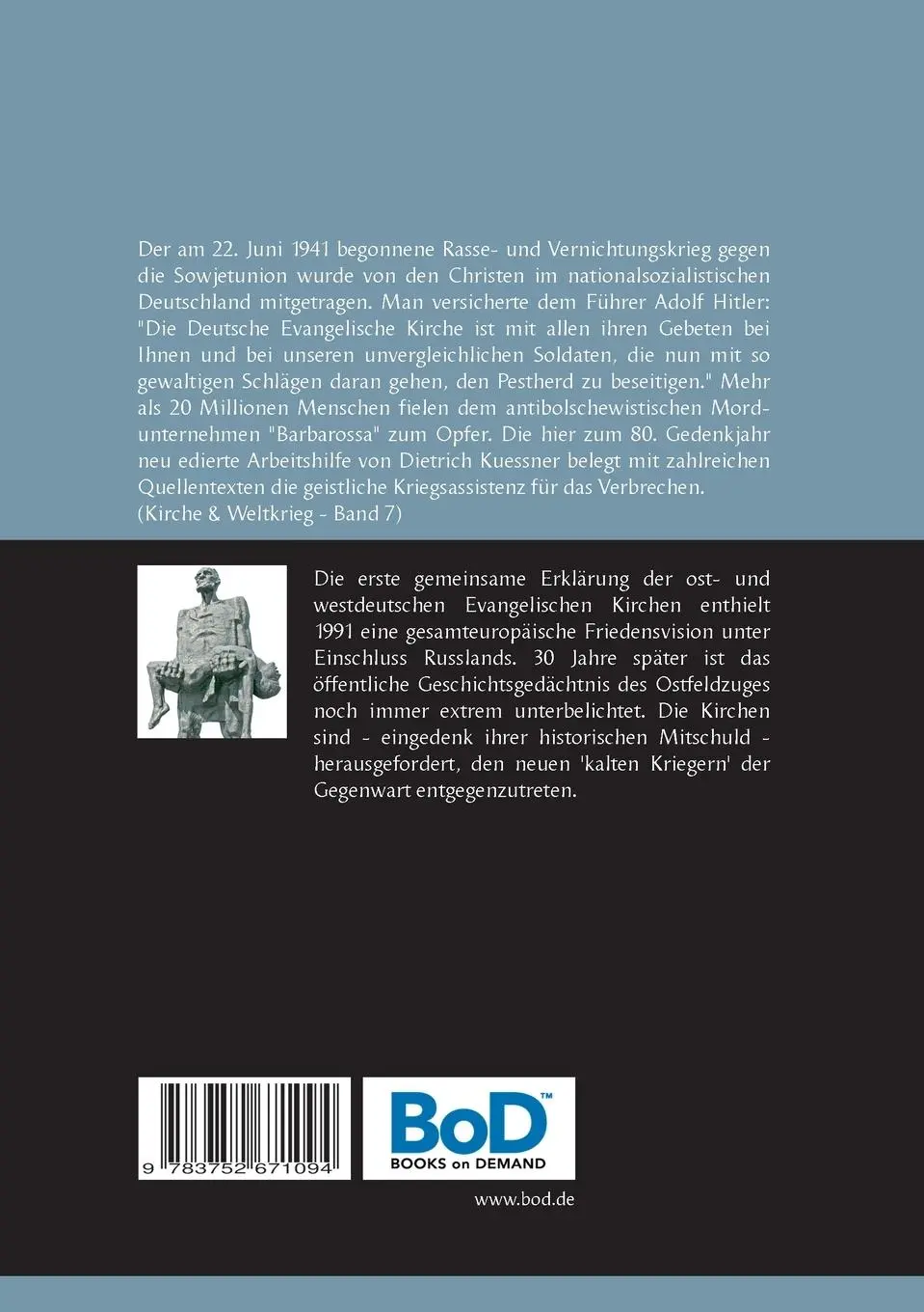 Rückseite: 9783752671094 | Die Deutsche Evangelische Kirche und der Russlandfeldzug | Kuessner