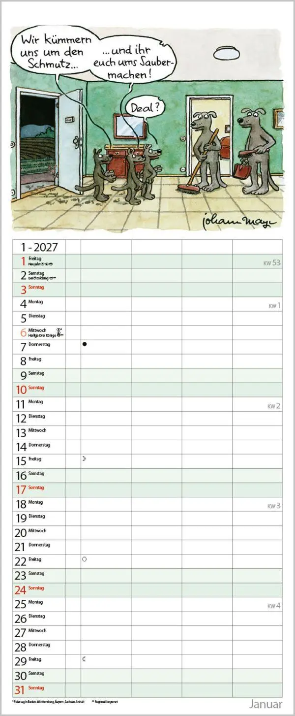 Bild: 9783819301094 | Tierisches Familienglück 2027 | Verlag Korsch | Kalender | 14 S.
