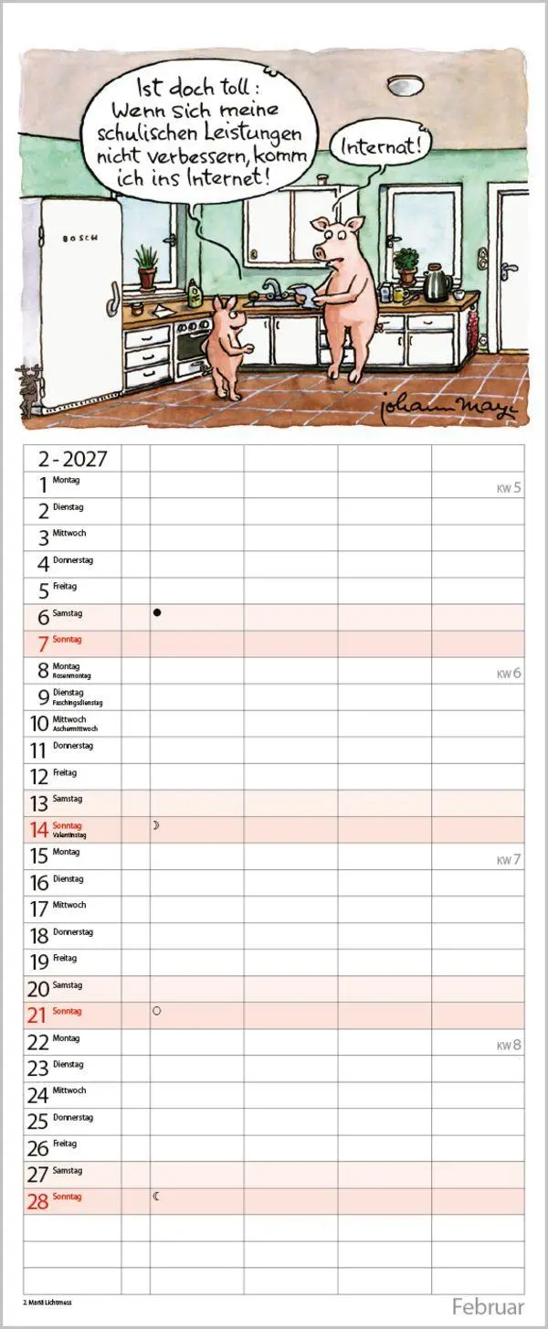 Bild: 9783819301094 | Tierisches Familienglück 2027 | Verlag Korsch | Kalender | 14 S.