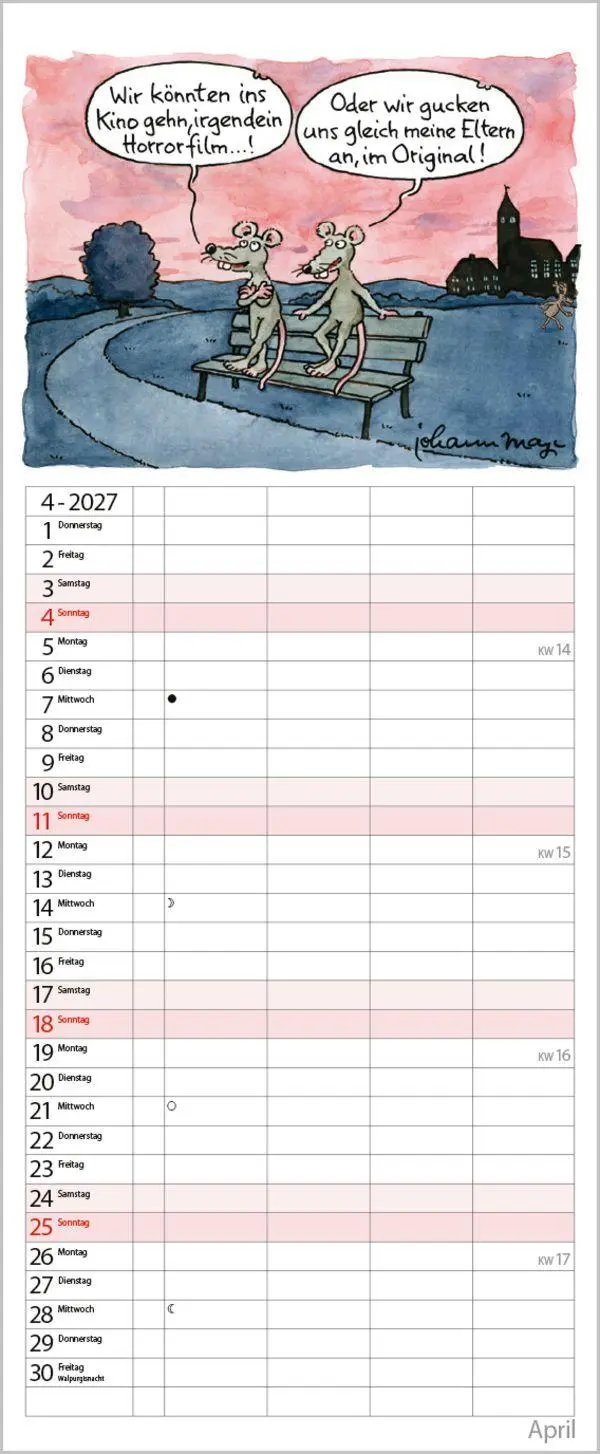 Bild: 9783819301094 | Tierisches Familienglück 2027 | Verlag Korsch | Kalender | 14 S.
