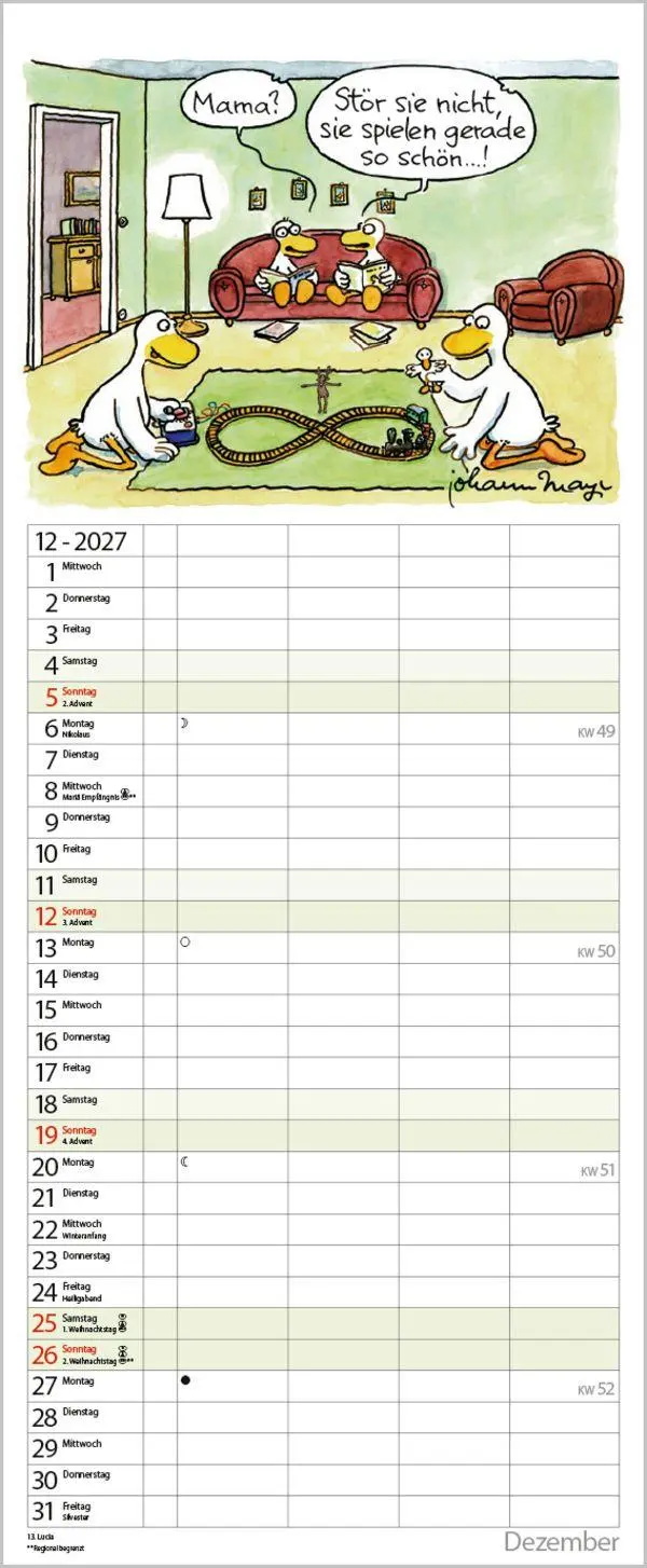 Bild: 9783819301094 | Tierisches Familienglück 2027 | Verlag Korsch | Kalender | 14 S.