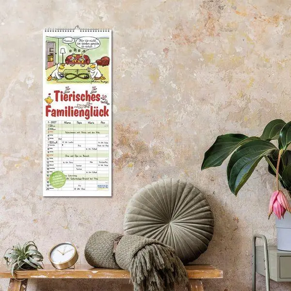Bild: 9783819301094 | Tierisches Familienglück 2027 | Verlag Korsch | Kalender | 14 S.