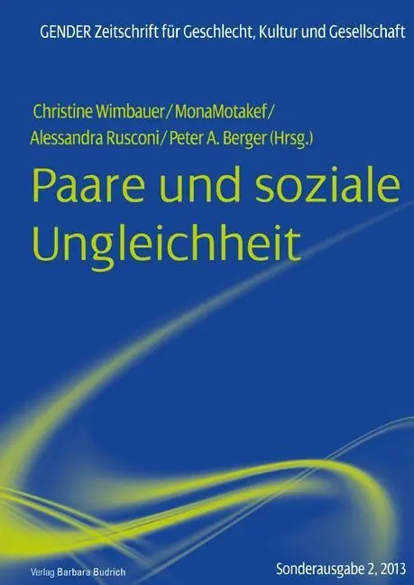 Cover: 9783847401094 | Paare und soziale Ungleichheit | Alessandra Rusconi | Taschenbuch