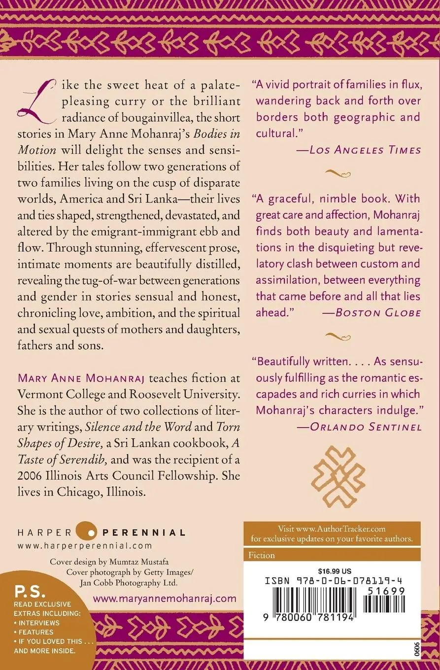 Rückseite: 9780060781194 | Bodies in Motion | Stories | Mary Anne Mohanraj | Taschenbuch | 2006
