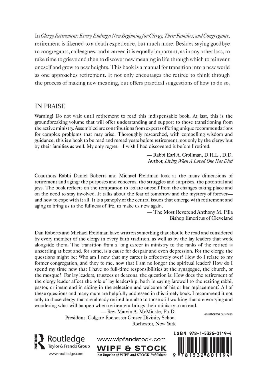 Rückseite: 9781532601194 | Clergy Retirement | Daniel A. Roberts (u. a.) | Taschenbuch | Englisch