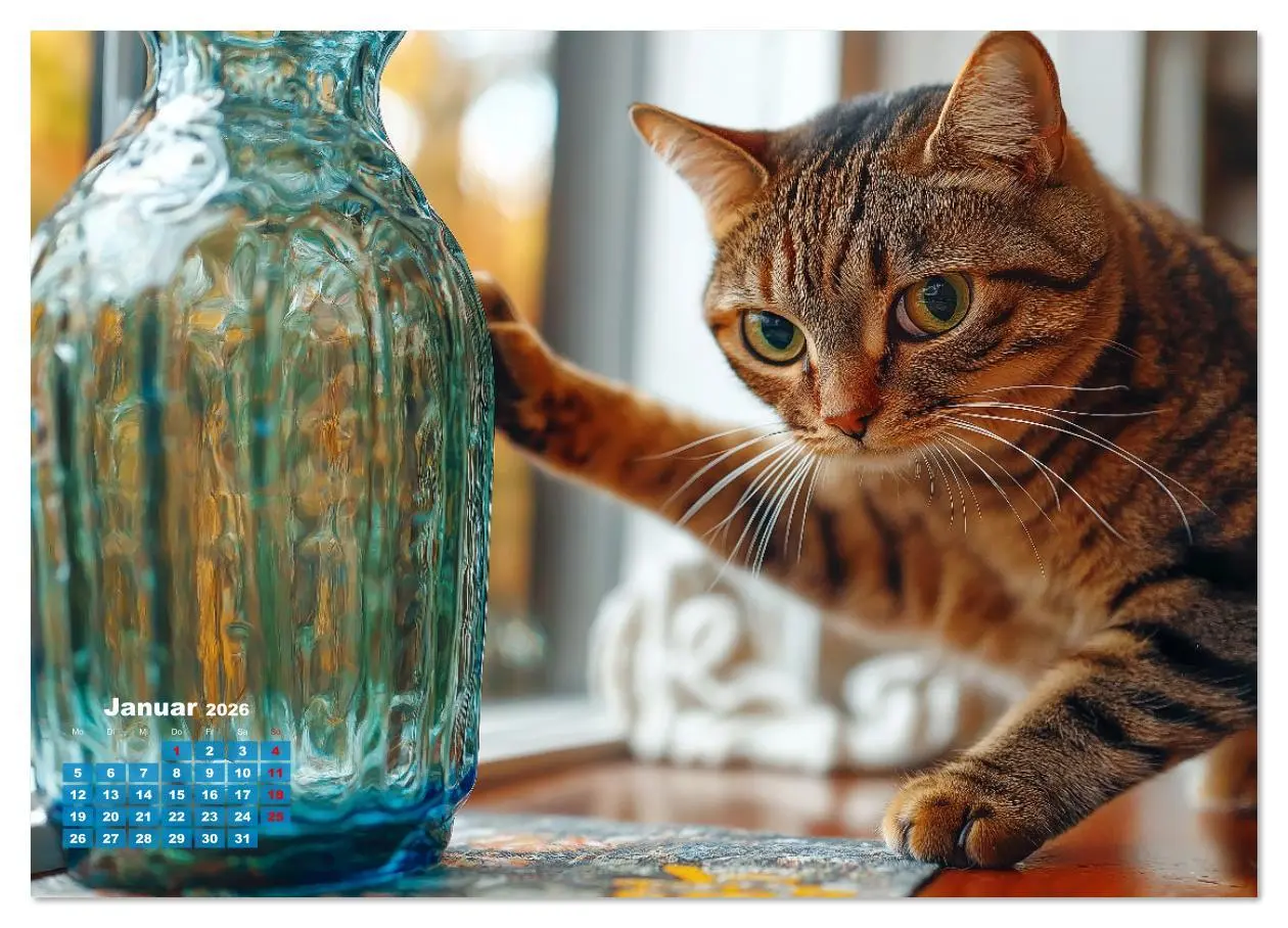 Bild: 9783457331194 | Momente eines Katzenbesitzers - Chaos der Samtpfoten (Wandkalender...
