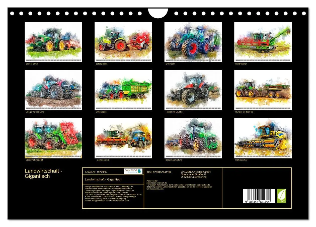 Bild: 9783457641194 | Landwirtschaft - Gigantisch (Wandkalender 2026 DIN A4 quer),...
