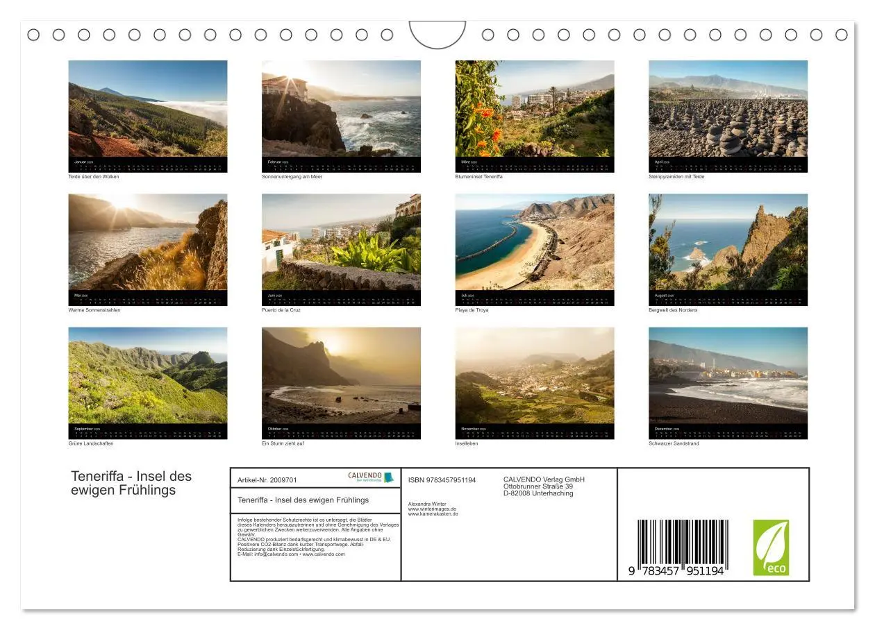 Bild: 9783457951194 | Teneriffa - Insel des ewigen Frühlings (Wandkalender 2026 DIN A4...