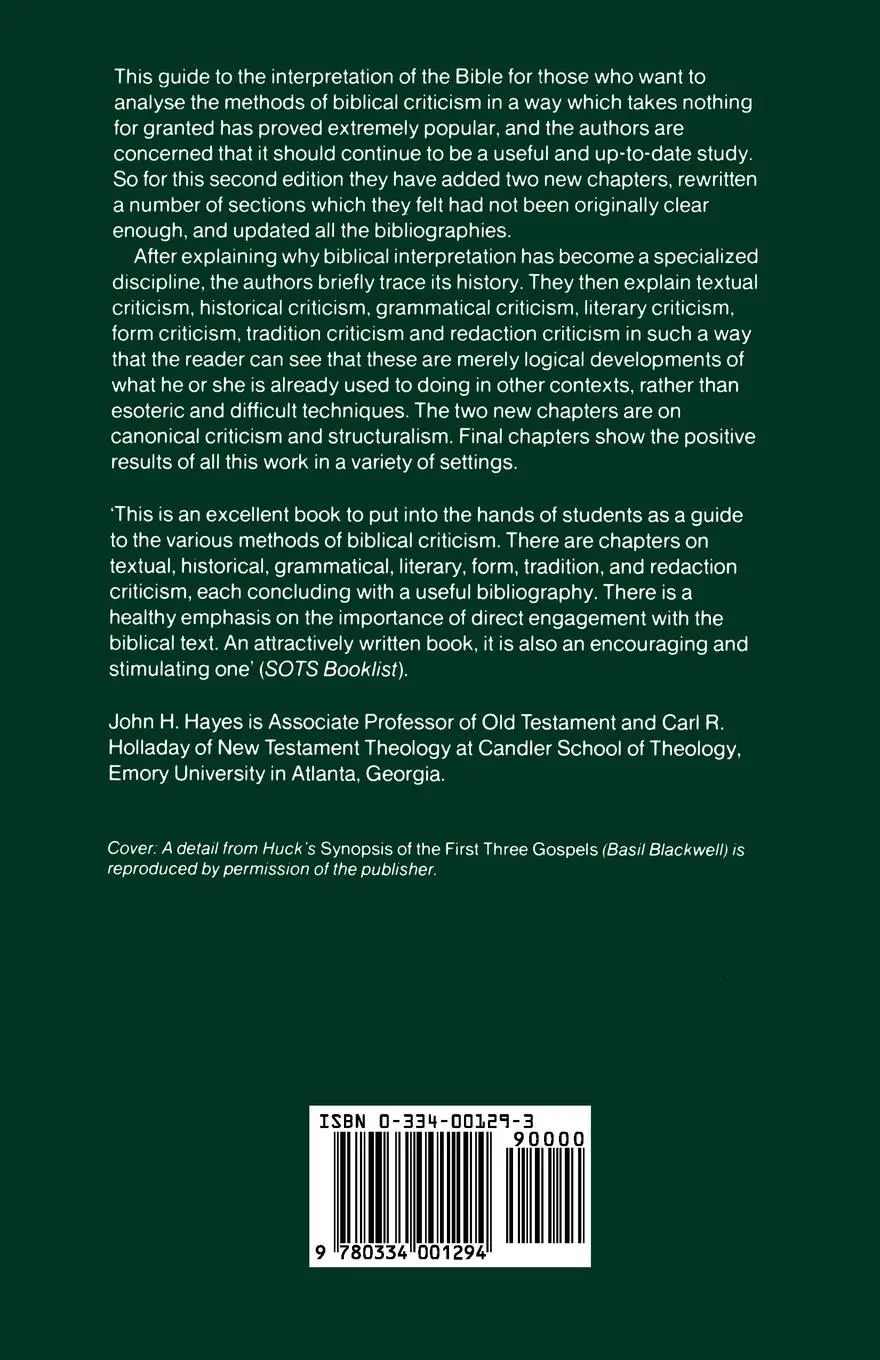 Rückseite: 9780334001294 | Biblical Exegesis | John H. Hayes (u. a.) | Taschenbuch | Englisch