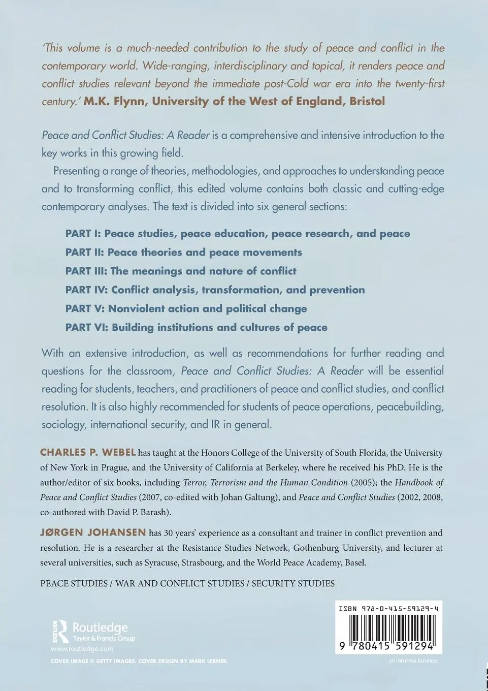 Rückseite: 9780415591294 | Peace and Conflict Studies | A Reader | Charles Webel (u. a.) | Buch