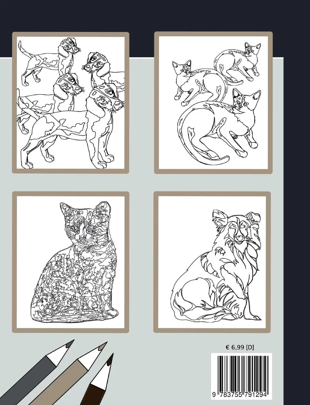 Rückseite: 9783755791294 | Klassik Art Malbuch für Erwachsene und Kinder ab 8 Jahren - Katzen...