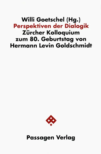 Cover: 9783851651294 | Perspektiven der Dialogik | Kartoniert | Deutsch | 1994