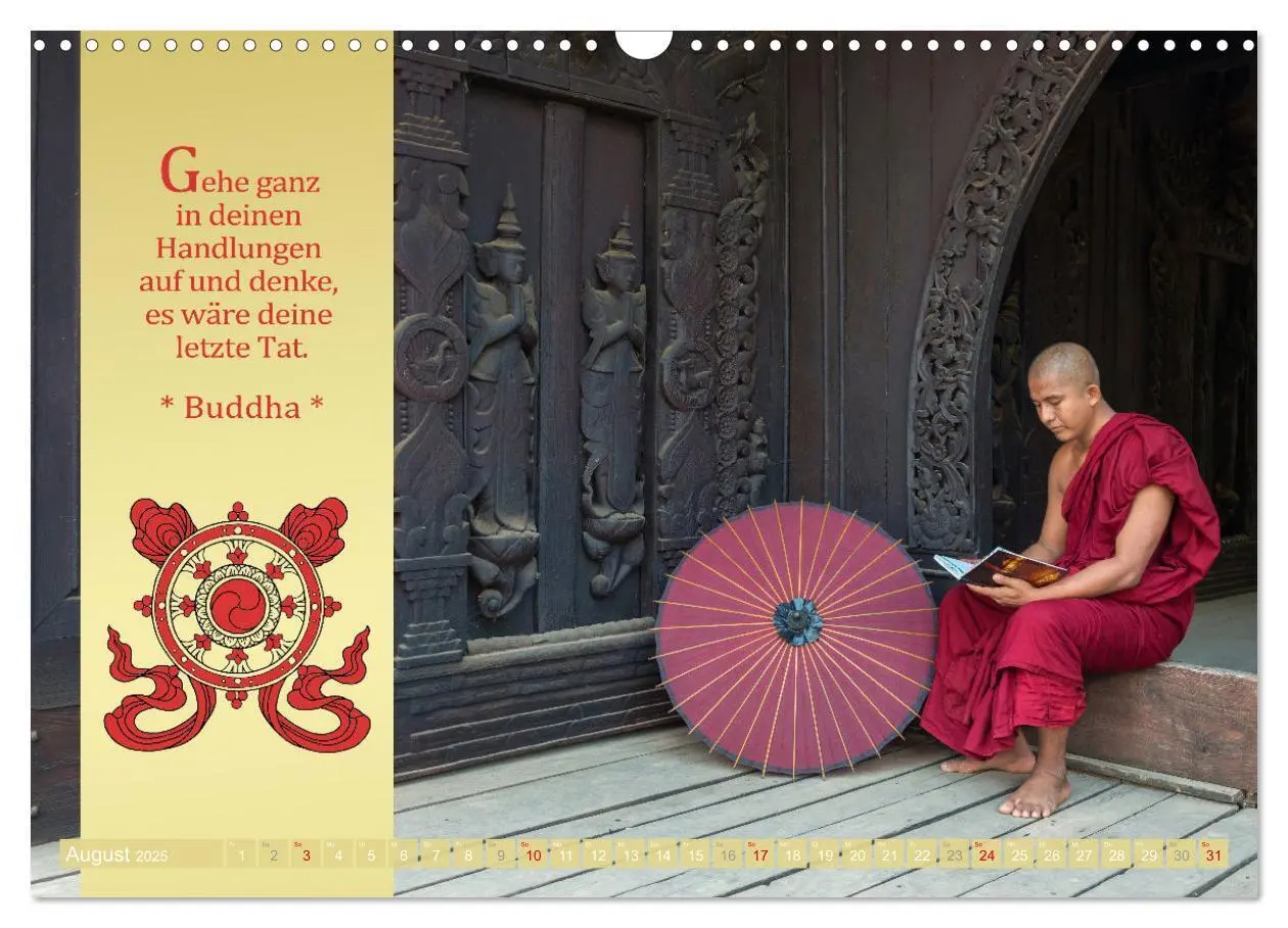 Bild: 9783435081394 | BUDDHAS WORTE - Buddhistische Weisheiten (Wandkalender 2025 DIN A3...