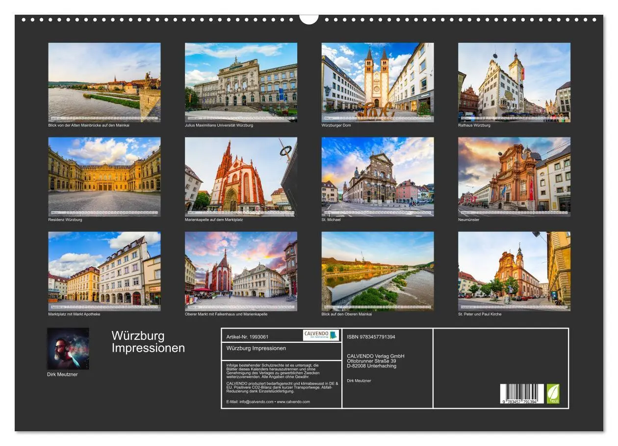 Bild: 9783457791394 | Würzburg Impressionen (Wandkalender 2026 DIN A2 quer), CALVENDO...
