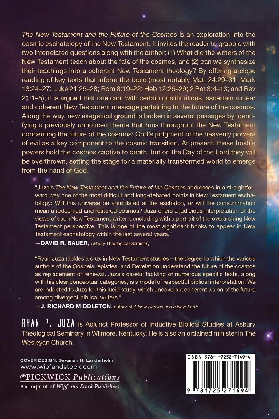 Rückseite: 9781725271494 | The New Testament and the Future of the Cosmos | Ryan P. Juza | Buch
