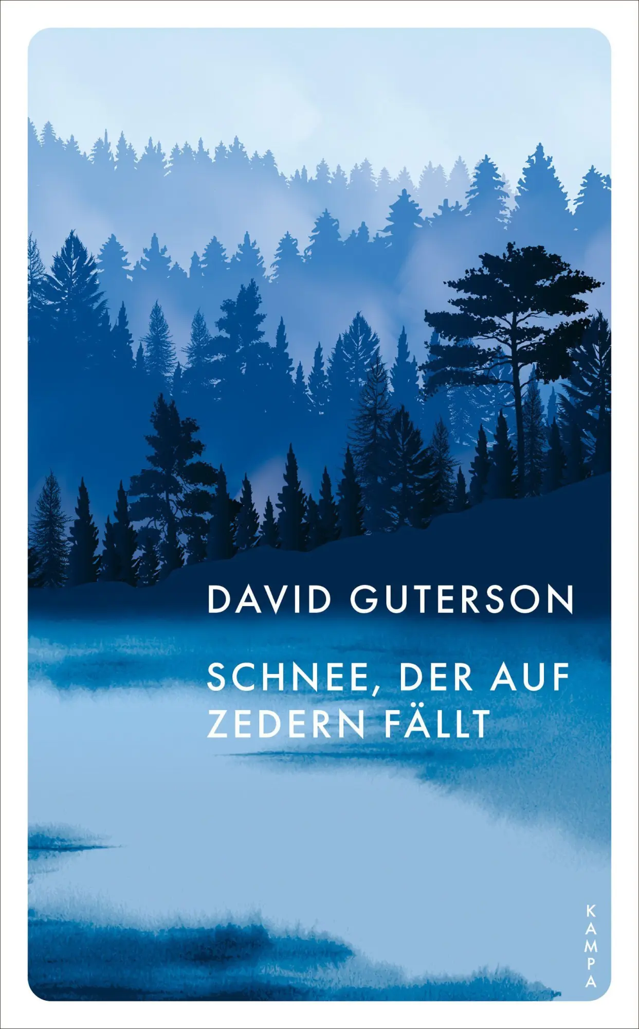 Schnee, der auf Zedern fällt - Neuware