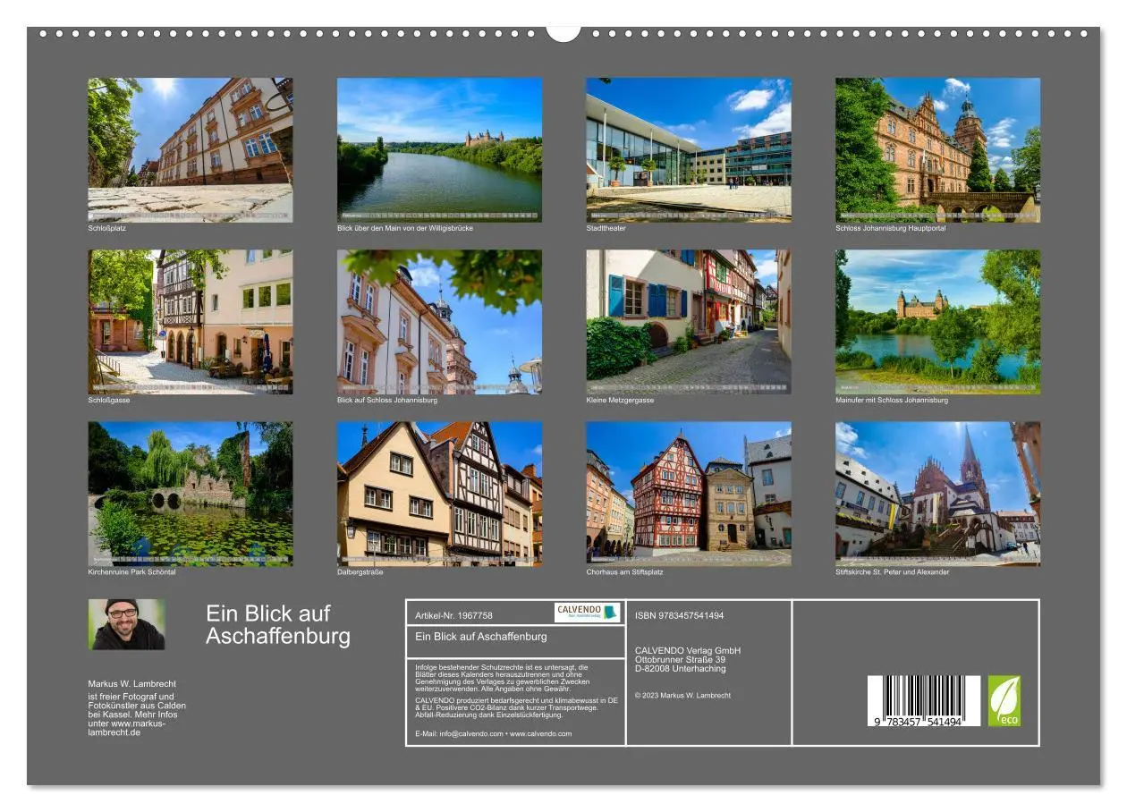 Bild: 9783457541494 | Ein Blick auf Aschaffenburg (hochwertiger Premium Wandkalender 2026...
