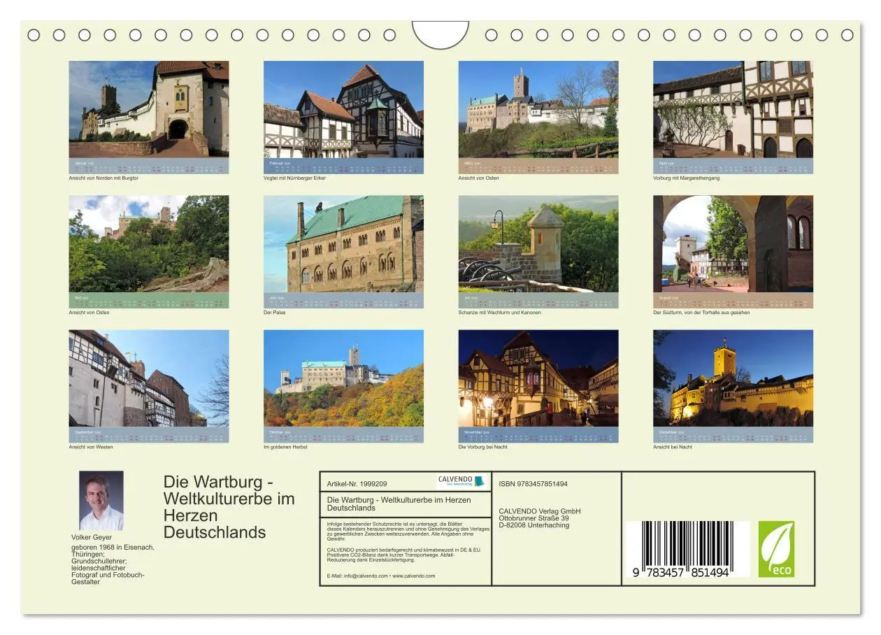 Bild: 9783457851494 | Die Wartburg - Weltkulturerbe im Herzen Deutschlands (Wandkalender...