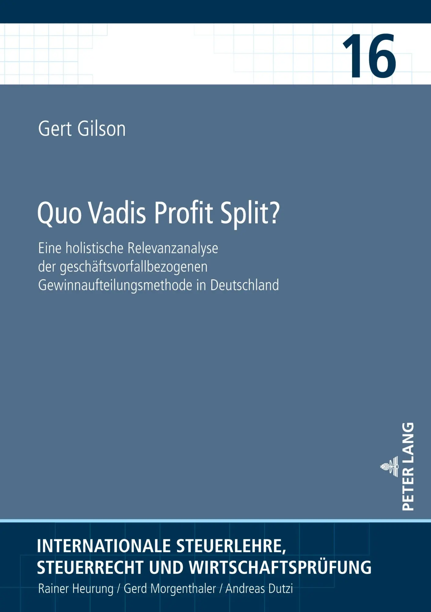 Cover: 9783631921494 | Quo Vadis Profit Split? | Gert Gilson | Buch | Deutsch | 2024
