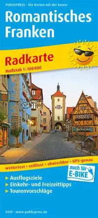 Cover: 9783747301494 | Romantisches Franken | (Land-)Karte | Radkarte | Deutsch | 2018