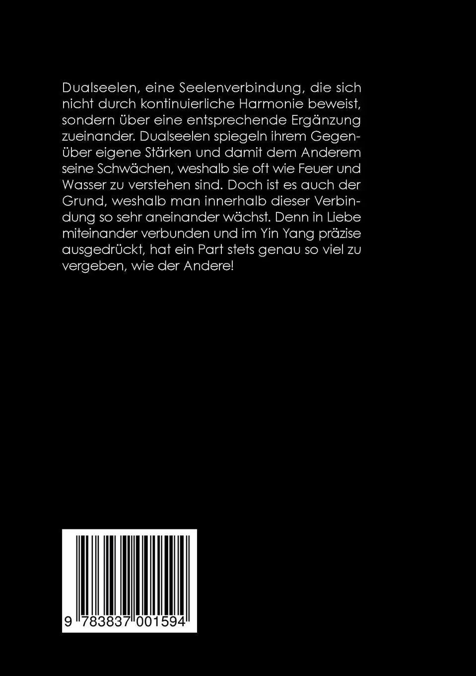 Rückseite: 9783837001594 | Dualseelen | Uwe Feitisch | Taschenbuch | 216 S. | Deutsch | 2016